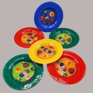 Crate & Barrel Dibbern Holiday Ornament Plates Lot of 6 Christmas Germany 8.25"